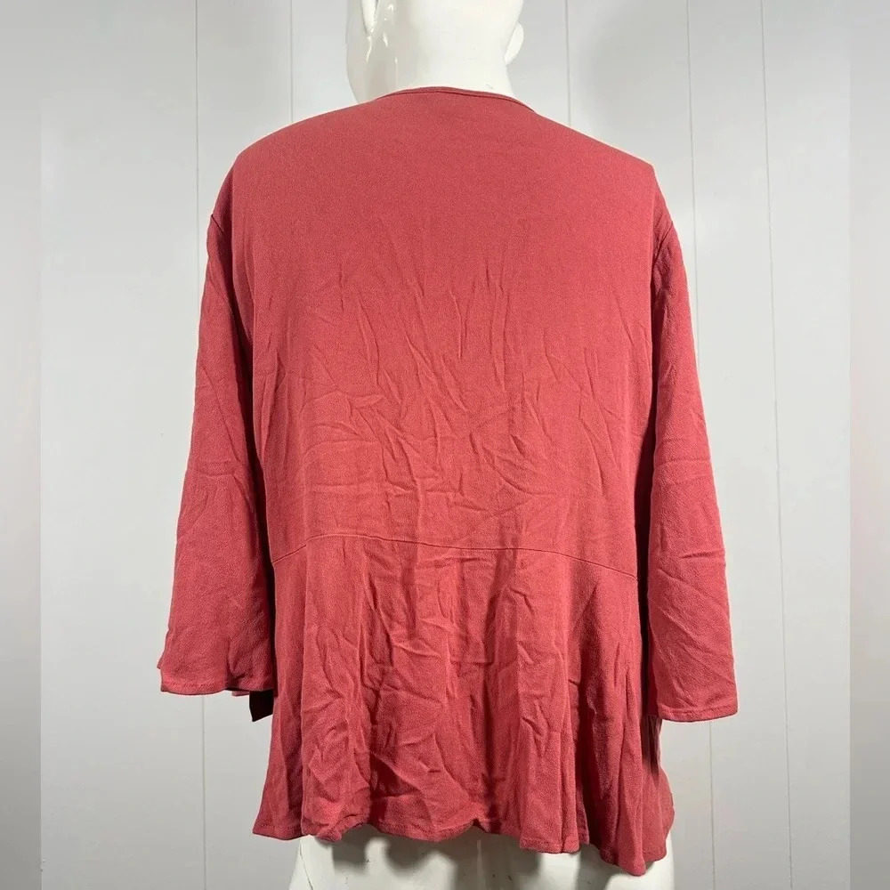 Mossimo Supply Pink Shirt Crisscross V-neck Sz XXL - Picture 4 of 8